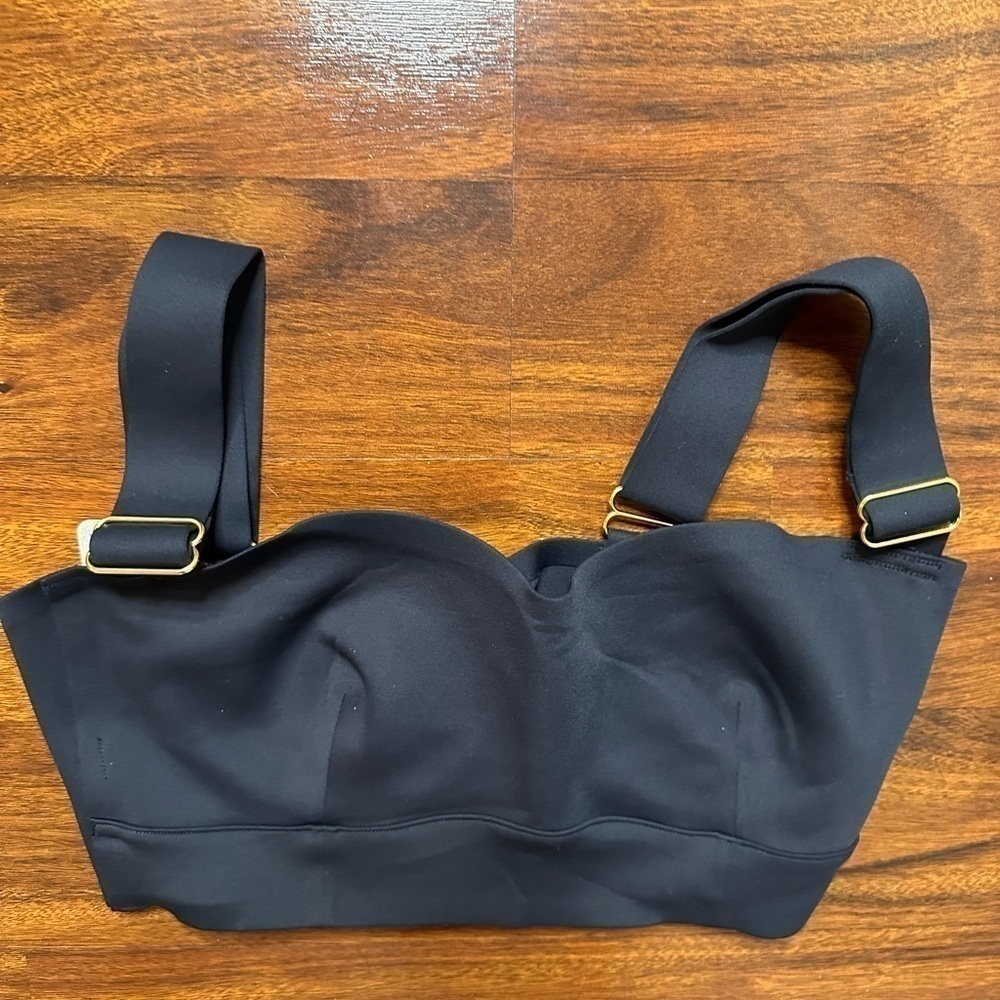 Free People Naomi Lace Longline Bralette Black NWT Brami Crop Top Small - Picture 3 of 4